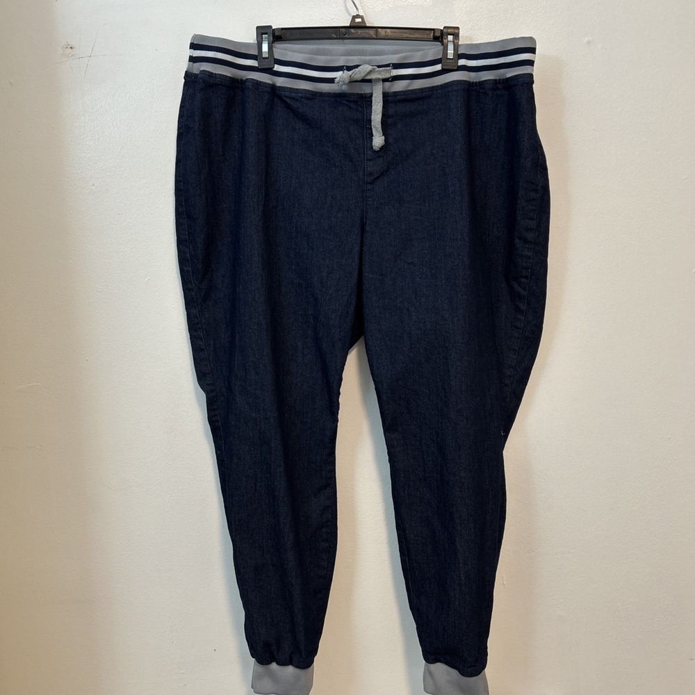 TORRID Denim Women 24 Blue Jogger Jeans‎ Elastic Waist 6395
